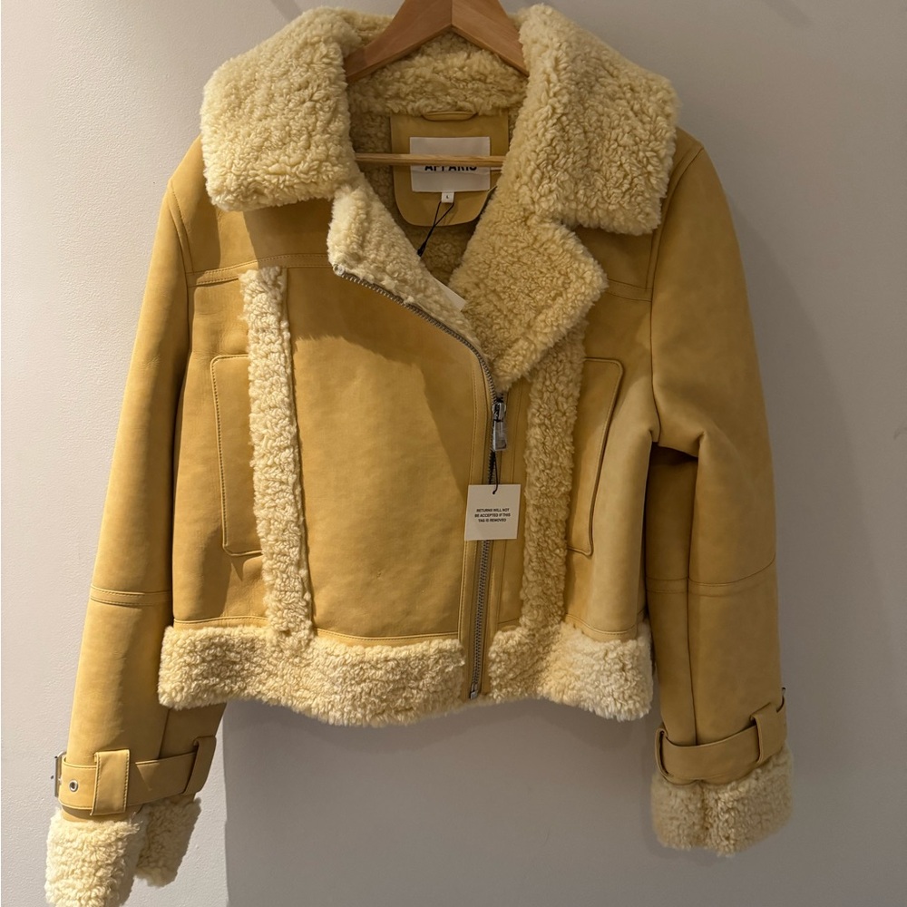Apparis Yellow and Cream Teddy Jacket